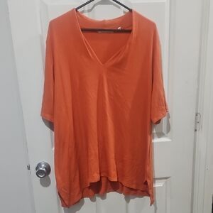 Soft Surroundings Vibrant Orange Tunic Top Size 1X